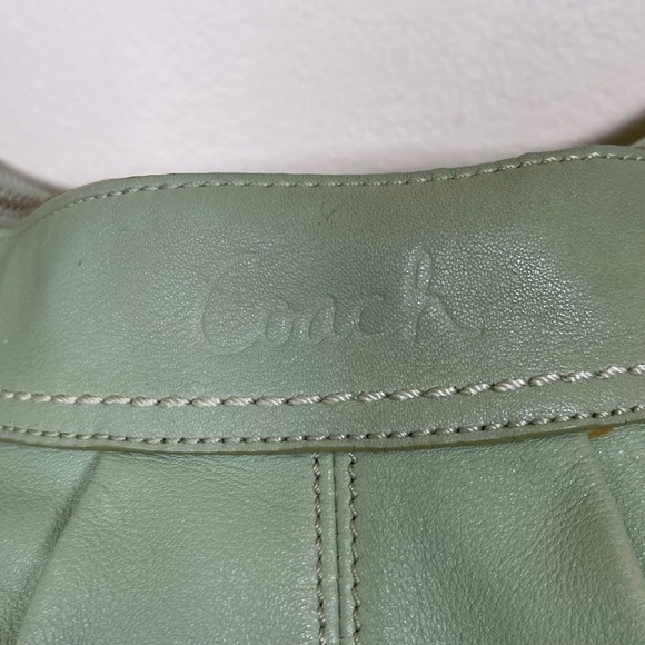 Coach Pleated Leather Soho Hobo Shoulder Bag Pale Mint Green B1059-F13764 Y2K - Picture 3 of 15